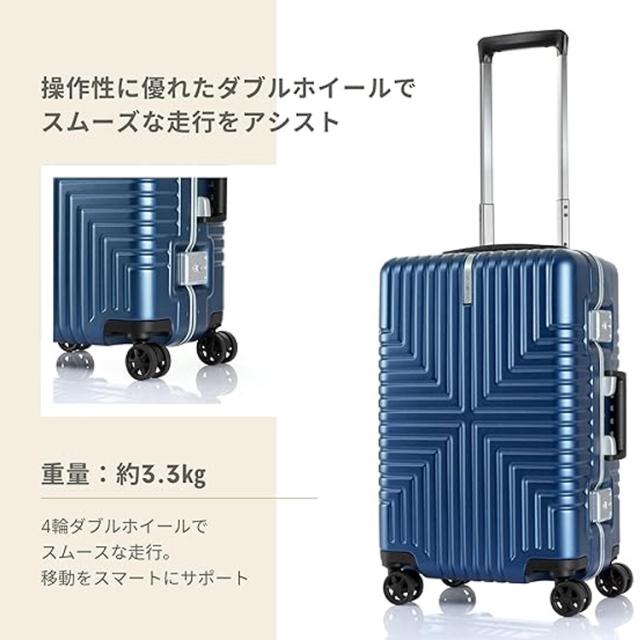 サムソナイト キャリー ケース SAMSONITE インターセクト スピナー INTERSECT SPINNER 55cm S 1〜3泊 約34L スーツケース ネイビー_7