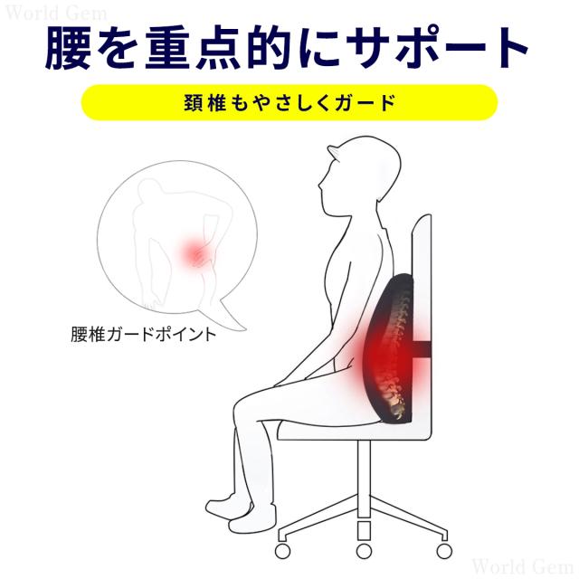 三太郎の日限定クーポン有】椅子用クッション 背あて ジェル+低