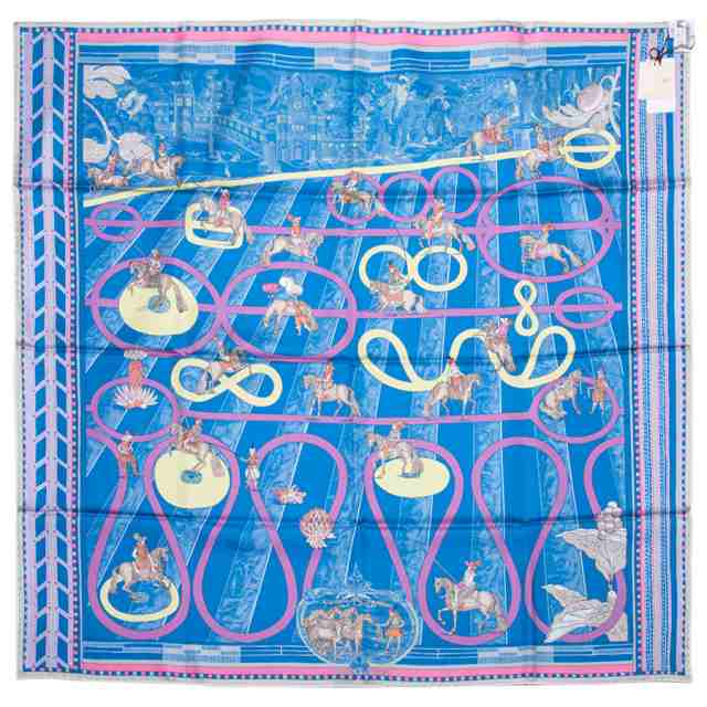 HERMES エルメス Double Face Scarf 90 Passades et Serpentines カレ