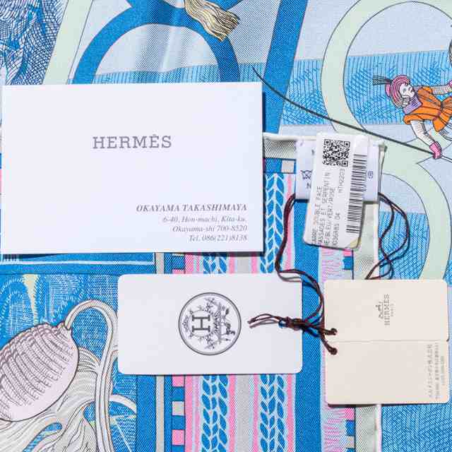 HERMES エルメス Double Face Scarf 90 Passades et Serpentines カレ