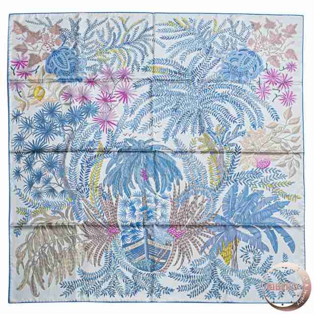 HERMES エルメス Carre 90 Double Face Le Jardin des Peintres カレ ダブルフェイス 90 画家たちの庭 903908S 02 スカーフ 2023SS ブル