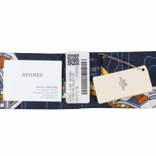 HERMES エルメス Hermes Scarf Odyssey エルメス スカーフ オデッセイ 063951S 06 ツイリー 2023SS  スカーフ ネイビー イエロー｜au PAY マーケット