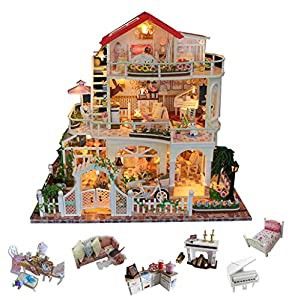 Flever Dollhouse Miniature DIY House Kit Creative Room With Furniture for Romantic Valentine's Gift (Be enjuring as the の通販は