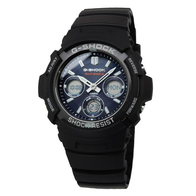 CASIO 腕時計 カシオ G-SHOCK ジーショック 電波 タフソーラー マルチバンド6 メンズ AWG-M100SB-2A_1