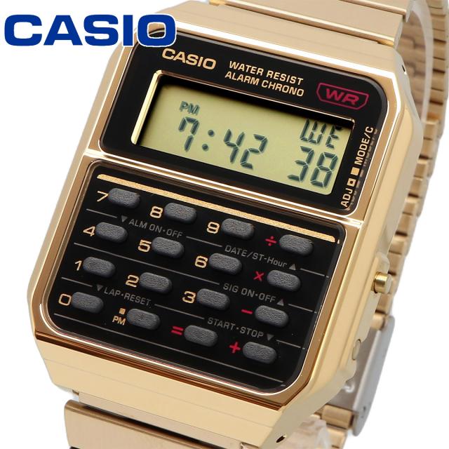 新品 逆輸入 CASIO CALCULATOR カリキュレーター 腕時計 ゴールド★デジタル 時計 金 データバンク CA-506G チプカシ Gショック 昭和レトロ CASIO 腕時計 カシオ 時計 ウォッチ チープカシオ ヴィンテージ