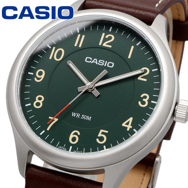 CASIO 腕時計 カシオ チープカシオ チプカシ 海外モデル シンプル ユニセックス ダークブラウン レザーバンド MTP-B160L-3Bの通販は