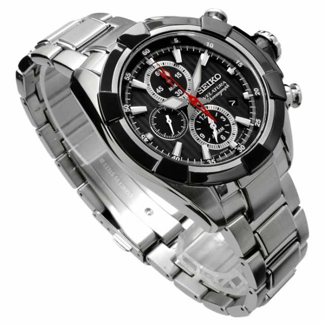 SEIKO 腕時計 セイコー 海外モデル VELATURA ベラチュラ ビジネス カジュアル クロノグラフ メンズ SNAF39P1｜au PAY  マーケット