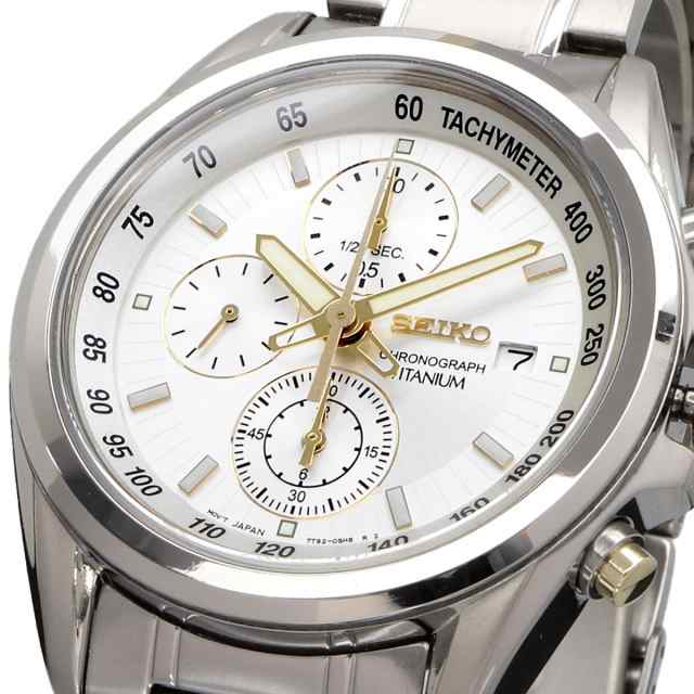 SEIKO 腕時計 セイコー 海外モデル クォーツ クロノグラフ チタン