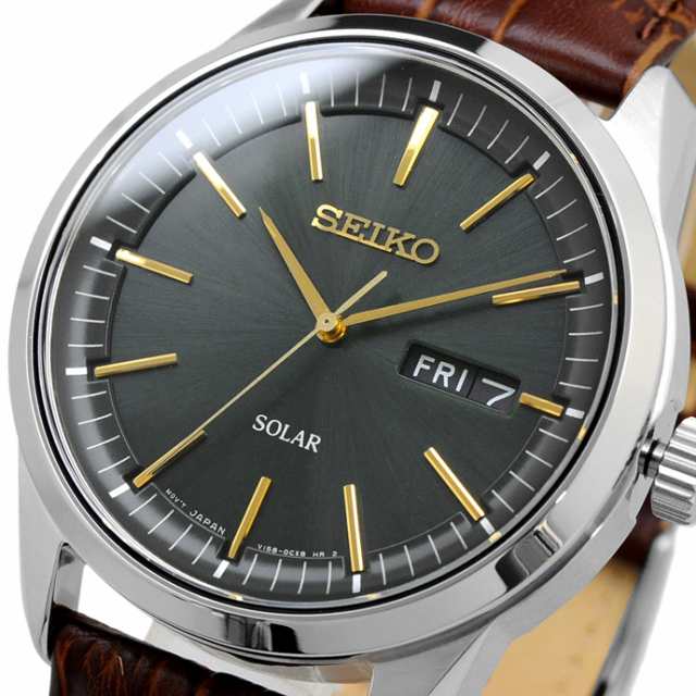 SEIKO 腕時計 セイコー 海外モデル ソーラー シンプル ビジネス カジュアル メンズ SNE529P1