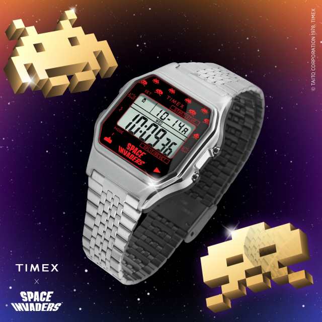 TIMEX 腕時計 タイメックス 人気 TW2V30000 TIMEX 80 Space Invaders スペースインベーダーコラボ シルバー  【国内正規品】｜au PAY マーケット