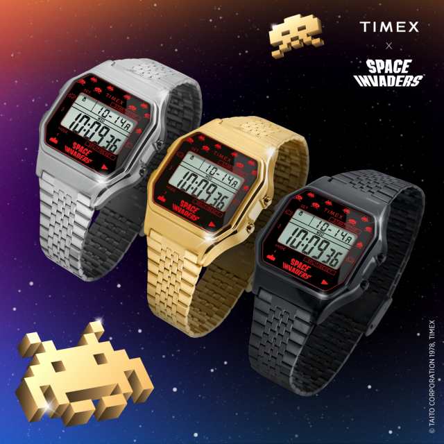 TIMEX 腕時計 タイメックス 人気 TW2V30000 TIMEX 80 Space Invaders スペースインベーダーコラボ シルバー  【国内正規品】｜au PAY マーケット