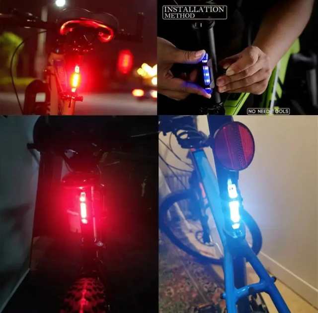 自転車 テールライト USB LED 充電 点滅 フラッシュ 切替 防水