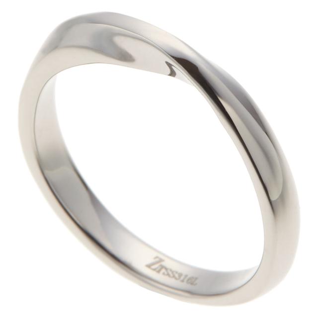 リング サージカルステンレス製 ダイヤモンド ねじれ 指輪 金属アレルギー対応 Zanipolo Terziniの通販は