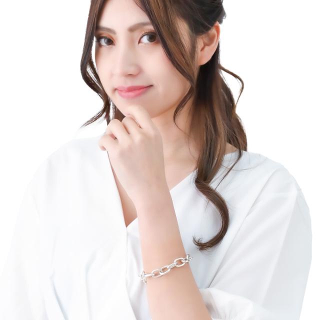 ブレスレット シルバー925 チェーン オーバル 太め ごつめ マンテル シンプル お揃い ペア レディース メンズの通販は