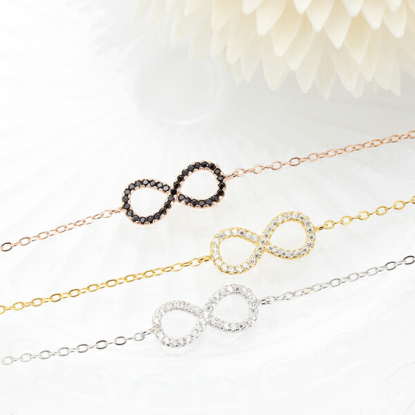 送料無料レディースブレスレット シルバー925 キュービックジルコニアを並べたインフィニティマーク 8の字 無限大 Silver925 エレガンの通販はau Pay マーケット アミアンジェス