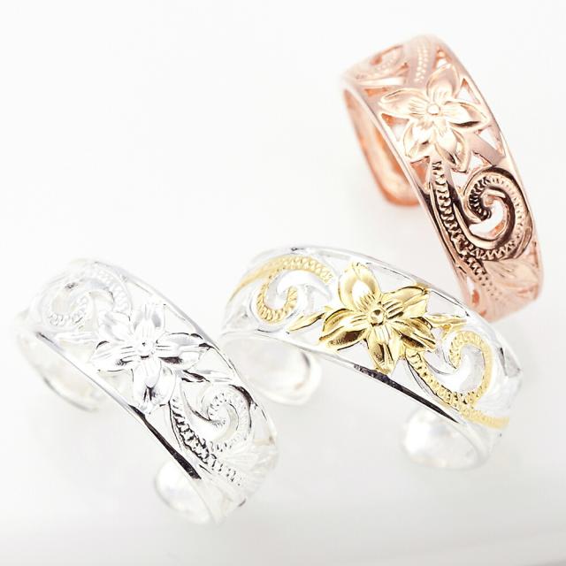 トゥリング レディース ハワイアン フリーサイズ シルバー925製 ピンキー プルメリア お花 スクロール Hawaii 小指 可愛い プレゼント用にも メール便送料無料 プレゼント 秋冬 大人気 最短当日発送の通販は 5,964円