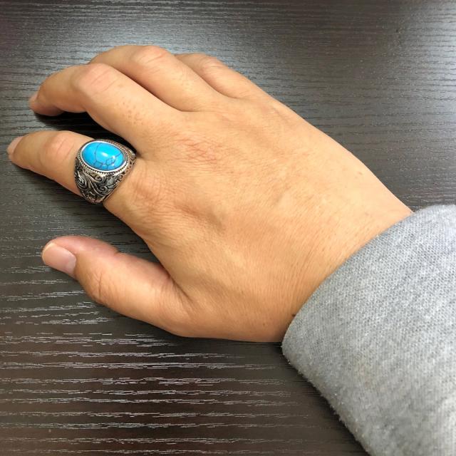 BIZOUX K18/PTリング・アンターコイズ12号