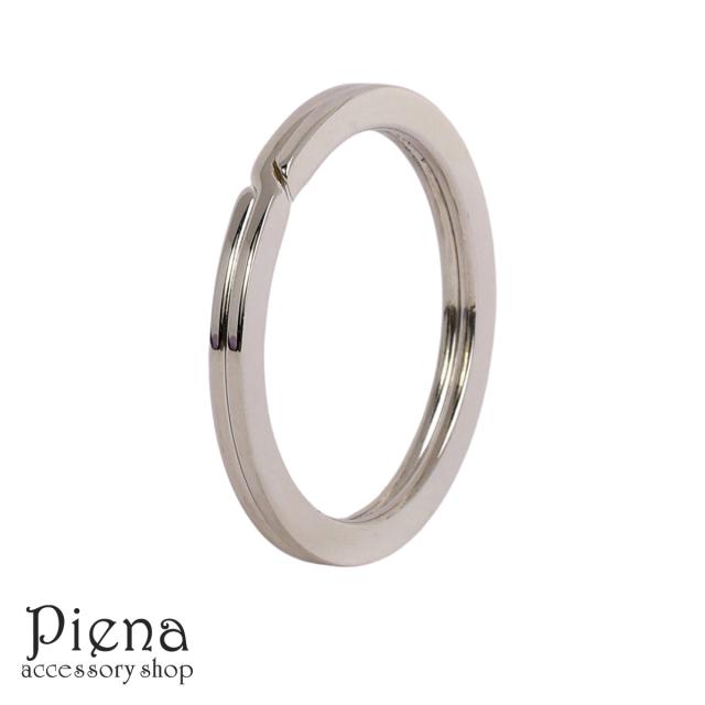 キーリング レディース メンズ シルバー925製 1個売り 直径28mm 平打ち 2重カン パーツ 金具 シルバー キーホルダー バッグチャーム クラフト 手芸 DIY 手作り 送料無料の通販は