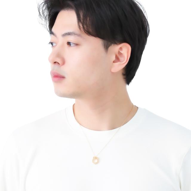 ネックレス メンズ シルバー925製 ダイヤモンド K23コーティング Royal Stag Zest 馬蹄 ホースシュー 1粒 ワンストーン ゴールド シンプル お揃い ペアにも 恋人 彼氏 おしゃれ 記念日 誕生日 プレゼント ギフト 送料無料の通販は