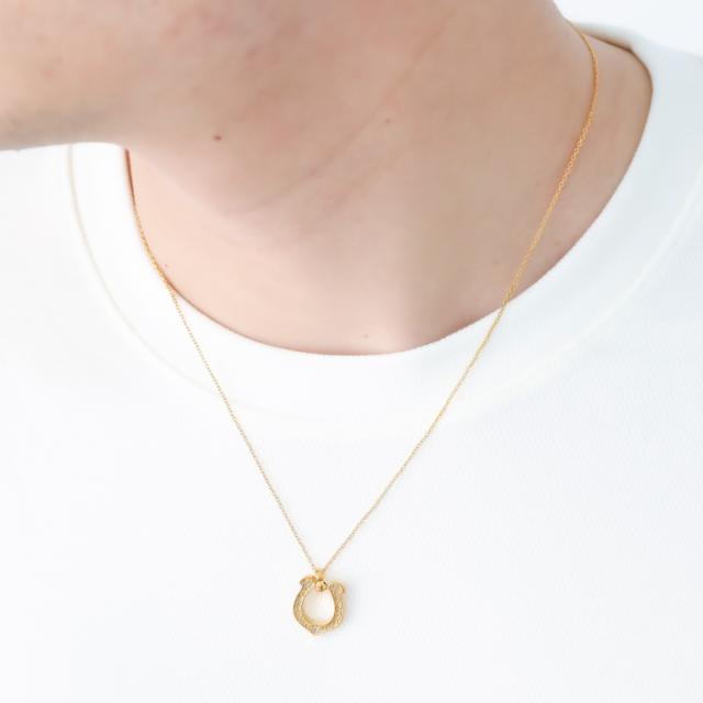 ネックレス メンズ シルバー925製 ダイヤモンド K23コーティング Royal Stag Zest 馬蹄 ホースシュー 1粒 ワンストーン ゴールド シンプル お揃い ペアにも 恋人 彼氏 おしゃれ 記念日 誕生日 プレゼント ギフト 送料無料の通販は