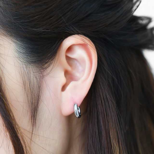 フープピアス レディース サージカルステンレス製 中折れ 小さめ