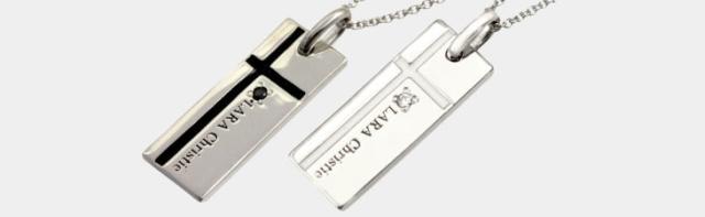 ペアネックレス メンズ レディース 送料無料 ララクリスティー ノーブル クロス LARA Christie シルバー925 プラチナ仕上げ 秋冬 大人気