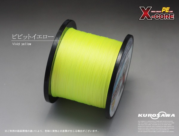 高強度PEライン500m巻き！X-CORE (0.4号/0.6号/0.8号/1号/1.5号/2号/2.5号/3号/4号/5号/6号/7号/8号/10号)  5色マルチカラー 灰色 黄色 白の通販はau PAY マーケット - 全品送料無料！WorldMarine