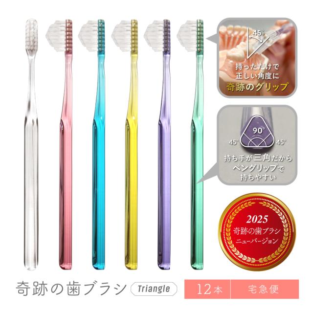 送料無料 歯ブラシ 歯ブラシセット 歯周病 リニューアル！奇跡の歯ブラシ〈トライアングル〉 12本セット 歯並び【宅急便】の通販は