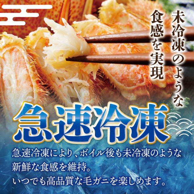 送料無料 岩手県北三陸産 ボイル 毛ガニ 約350g×2 水揚げ後すぐに加工 国産 毛がに 毛蟹_5