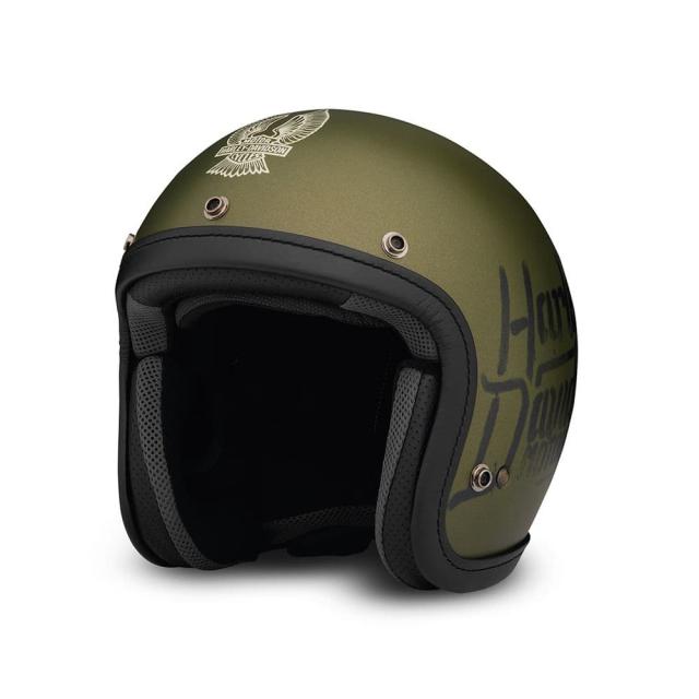 ハーレーダビッドソン 純正 ARAI製サープラス クラシック エア 3/4 ヘルメット 98198-22JX バイク用品 ばいく ヘルメット へるめっと 緑 オリーブ 純正_5