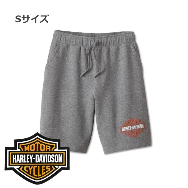 ハーレーダビッドソン 純正 メンズ バー&シールド フリースショーツ グレー 99198-24VM バイク用品 ばいく 純正 パンツ 短パン メンズ 高耐久性