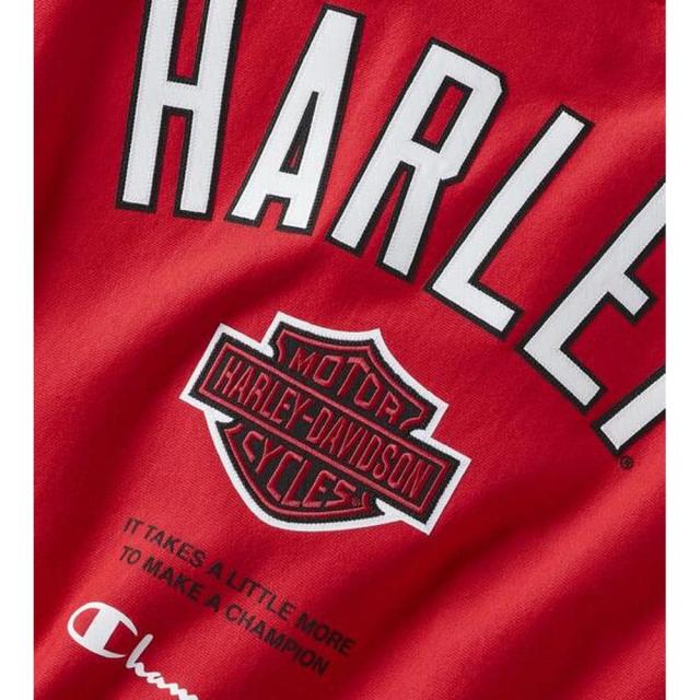 ハーレーダビッドソン 純正 Champion×Harley-Davidson ファナティック・クルーネック・スウェットシャツ レッド 96860-24VM バイク用品 ばいく 長袖 赤 レッド_5