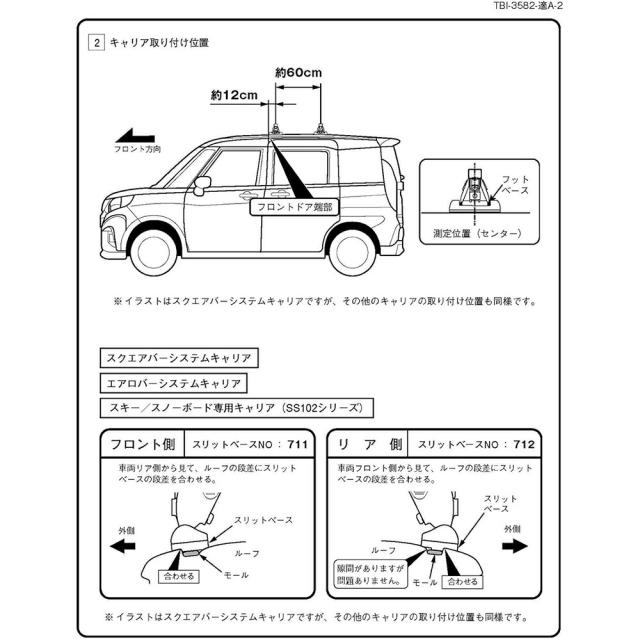 PIAA Terzo(テルッツォ) ルーフキャリア ベースキャリア 車種別取付 