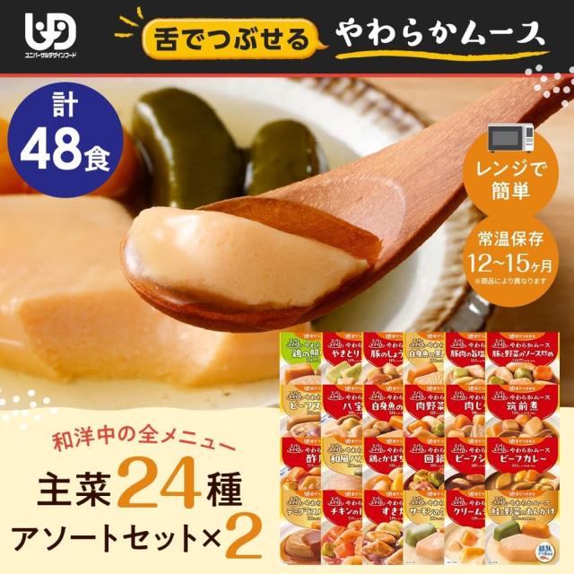 大和製罐 エバースマイル ヘアムース食主菜全種24種アソートセット 【2仕かける入】 介護食 ヘアムース食 やわらかい 常温保護すること 介護 保護すること料不当てはめる