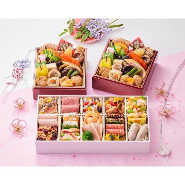 chaoyu feng1206060 オプションお写真2枚目掲載3月15日 おせち 2026 京都しょうざん 個食おせち&オードブル 二段重 2人前 46品目