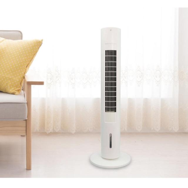 エスケイジャパン タワー型冷風扇 ホワイト SKJ-AE07R(W) 冷風扇 暑さ対策 夏対策 タワー型 スリム 自動首振り