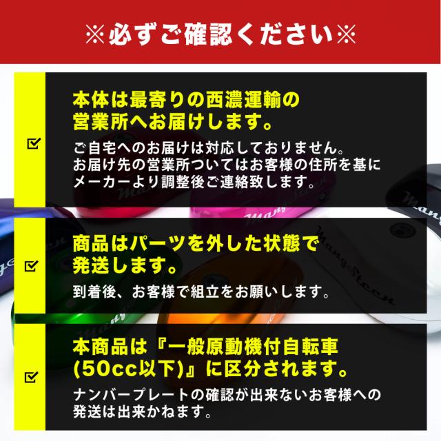 【※西濃運輸営業所止め・個人宅配送不可】MANGOSTEEN FT-02 MINI T字型 全7色 電動バイク 16インチ ディスクブレーキ 60V リチウム充電_12