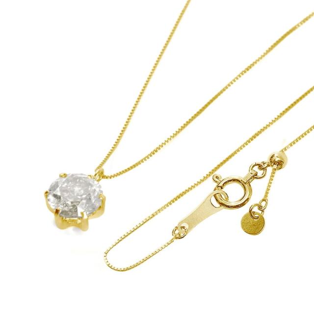 【訳あり特価】 K18YG 天然ダイヤモンド 1ct 6本爪 18金ゴールドネックレス TDLカード鑑別書付 ジュエリー アクセサリー ファッション小物 数量限定 特別価格 ケース付き 贈り物 日本_3