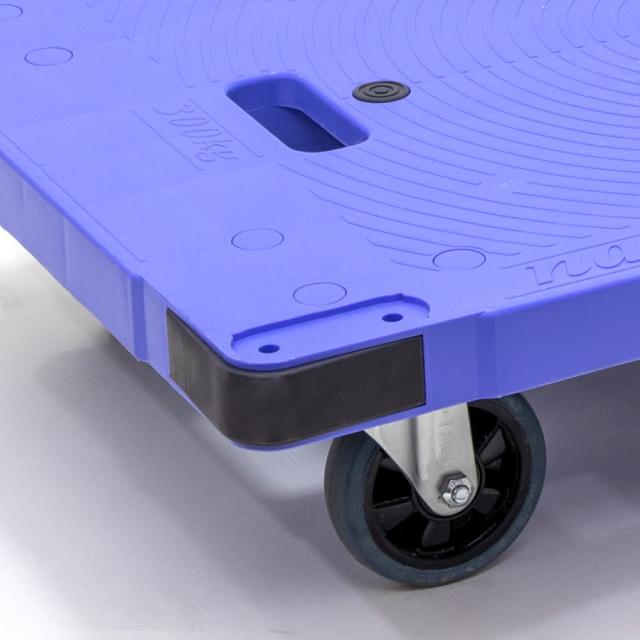 ナンシン 樹脂製運搬車 微音 プッシュブレーキ DSK-301B2 なんしん カート 台車 かご車 薄型 収納 ブレーキ付_8