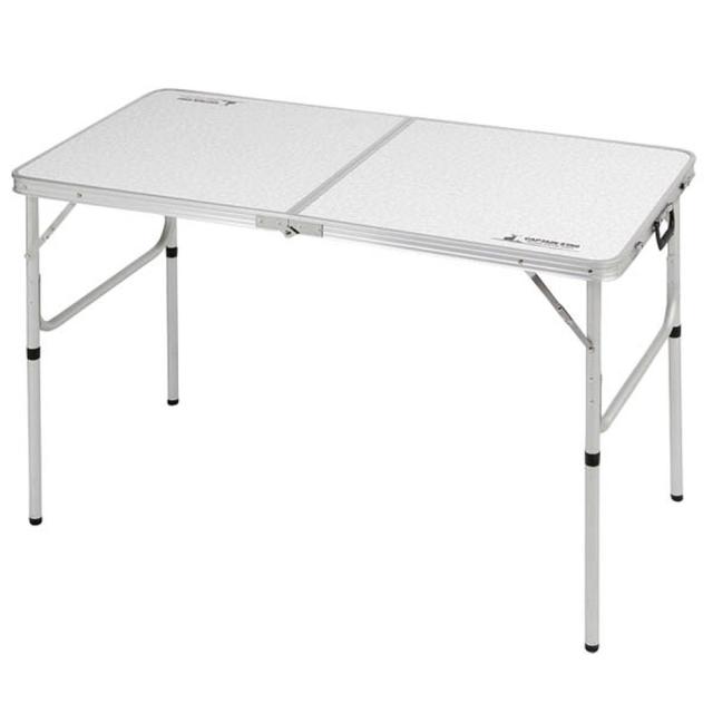 テーブル アウトドア キャンプ BBQ バーベキュー キャプテンスタッグ ラフォーレ アルミツーウェイテーブル アジャスター付 M 120×60cm UC-510 キャンプ用品の通販は 7,380円