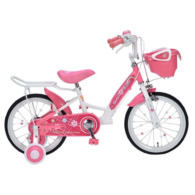 子供用自転車16 補助輪付 女の子用 MD-12 4色 ラベンダー