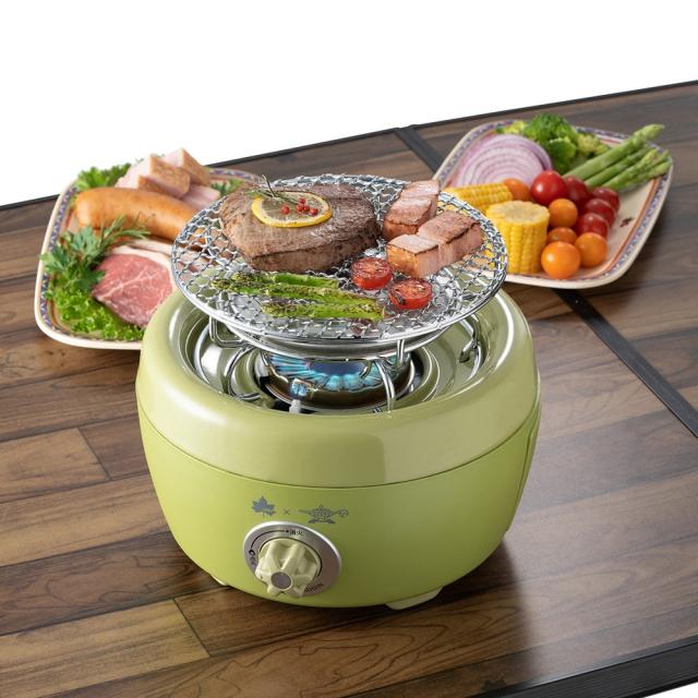 レトロ！アストロノート & アトミック ロゴのゼンマセット 美品 LOGOS(ロゴス) LOGOS×SENGOKU ALADDIN ポータブル ガス カセット