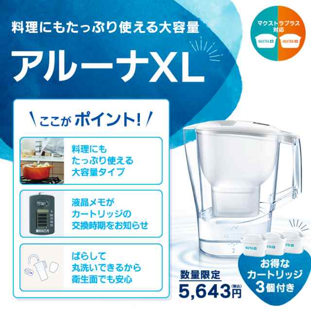 激安通販ショッピング 公式 ポット型浄水器 水道水 マクストラプラスカートリッジ brita 日本仕様 ブリタカートリッジ 浄水ポット カートリッジ ピッチャー マクストラ マクストラプラス 冷水筒 maxtra ピュアパフォーマンス 2個セット プラス
