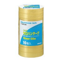 ポイント５倍☆コクヨ セロハンテープ工業用 １８ｍｍ×３５ｍ １０巻入 T-