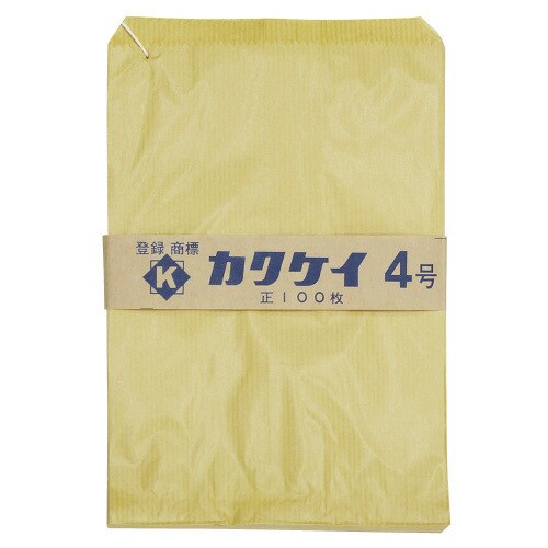 ポイント５倍☆フロンティア 平袋ベロ付 クラフト ４号 １００枚