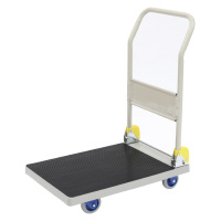 カウネット 荷物がすべりにくい静音樹脂台車　４輪自在 4372-1306の通販は