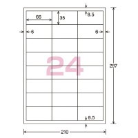 コクヨ ＬＢＰ用紙ラベル カラー＆モノクロ対応 Ａ４ ２０枚入 ２４面