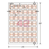 コクヨ ＬＢＰ＆コピー用タックインデックス フィルムラベル Ａ４ ４２