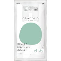 オルディ ａｓｕｎｏｗａ植物由来２５％手提げ袋 乳白色 Ｍ １００枚