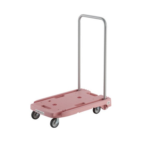 トラスコ中山 小型樹脂製運搬車こまわり君　省音タイプ　ピンク　耐荷重１００ｋｇ MP-6039N2-Pの通販は